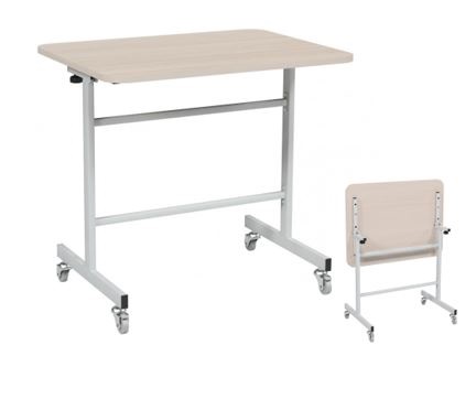 Стіл учнівський 1-місний, розкладний, на меблевих колесах, АНШАР ГРУП (53065), 800х600х1050 мм, поворотно-складна стільниця, каркас – посилена квадратна труба